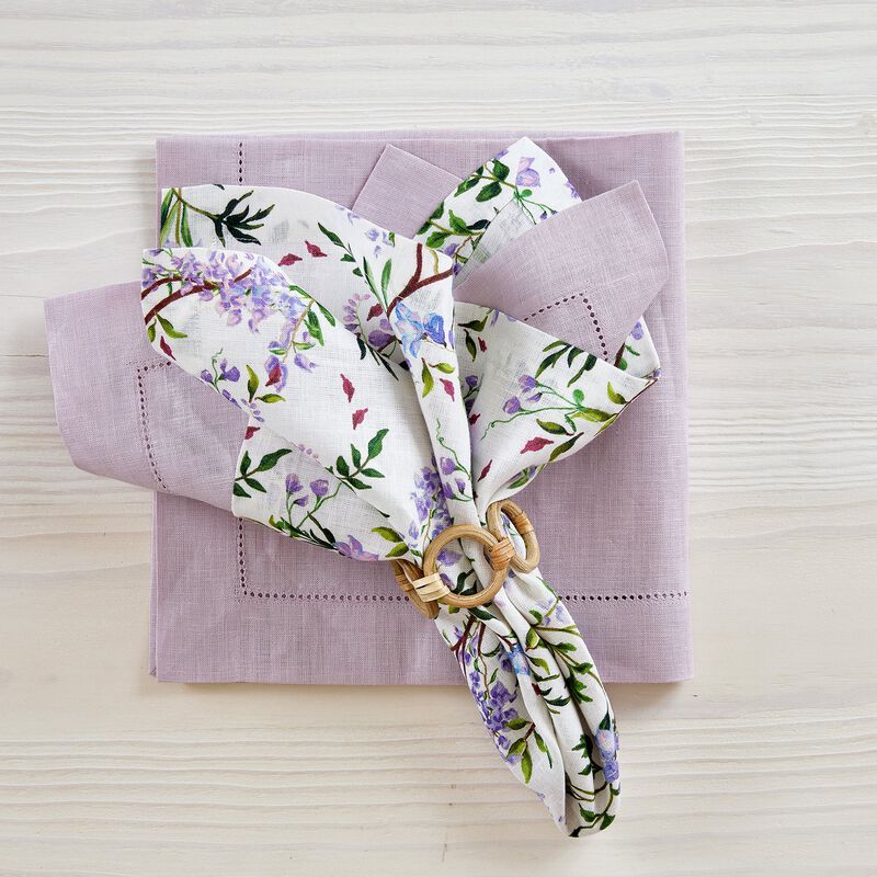 Linen Dinner Napkins - Lilacs