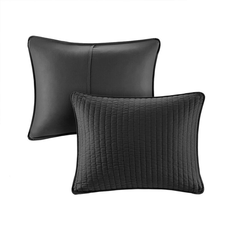 Gracie Mills Becker Cozy Reversible Pick Stitch Quilt Set with Matching Shams