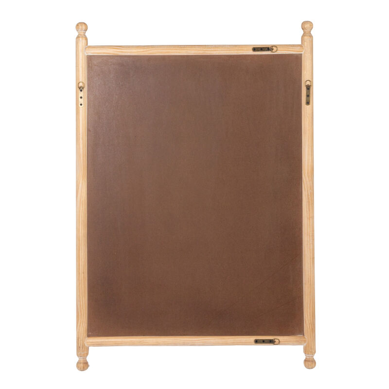 Rectangular Wall Mirror with Wood Dowel Frame, Natural image number 4