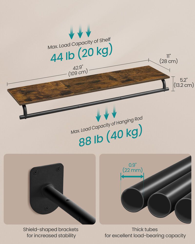 Clothes Rack with Top Shelf image number 4