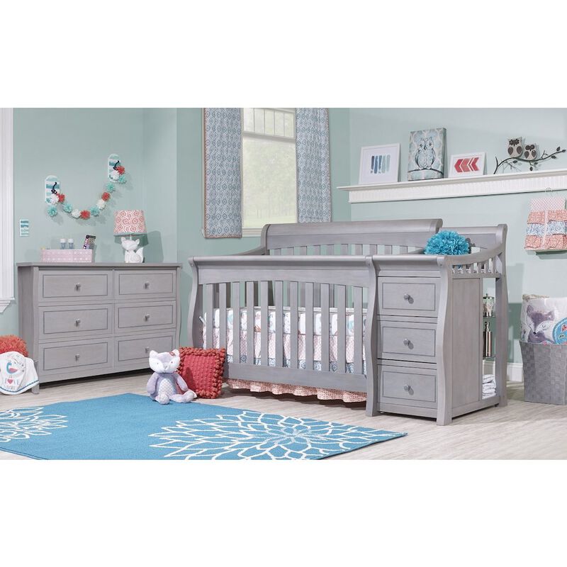 Sorelle Princeton Elite Traditional Pine Crib & Changer Combo with 3 Drawers image number 1