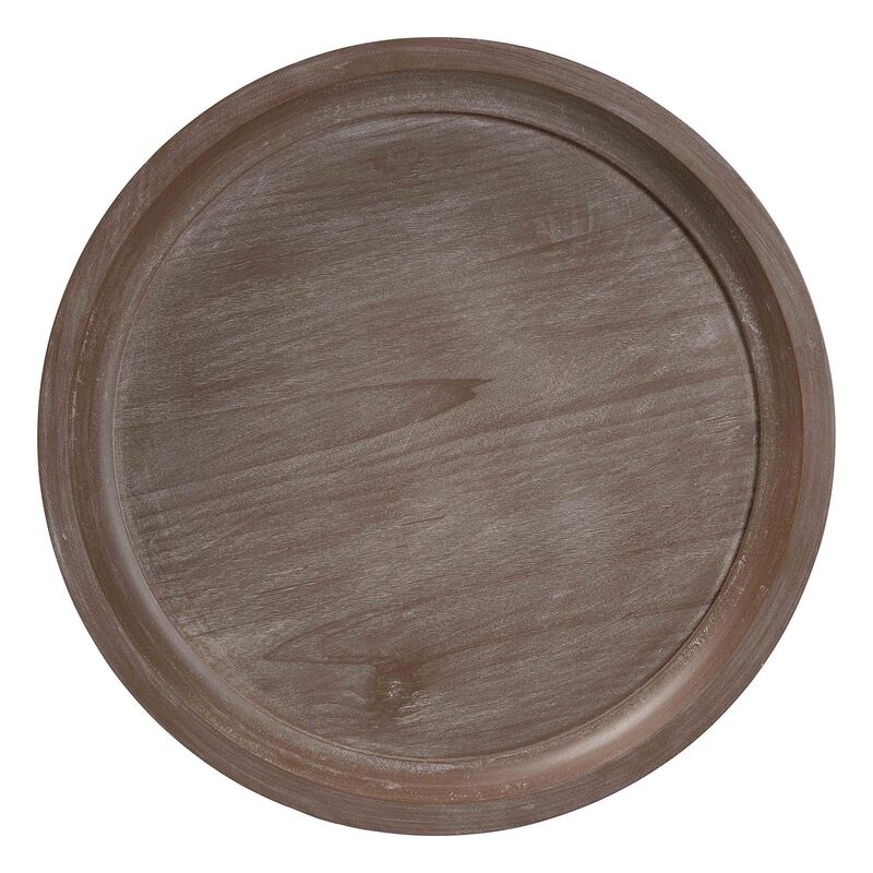 Baxton Studio Westlyn French Country Antique Brown Wood End Table