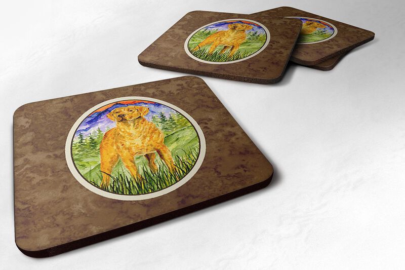 Caroline's Treasures SS8449FC Chesapeake Bay Retriever Foam Coasters (Set of 4), 3.5 H x 3.5 W, Multicolor image number 0