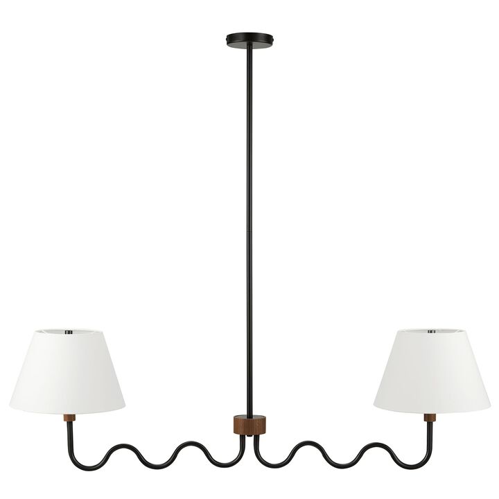 Sunlit Squiggle 2-Arm Pendant Light