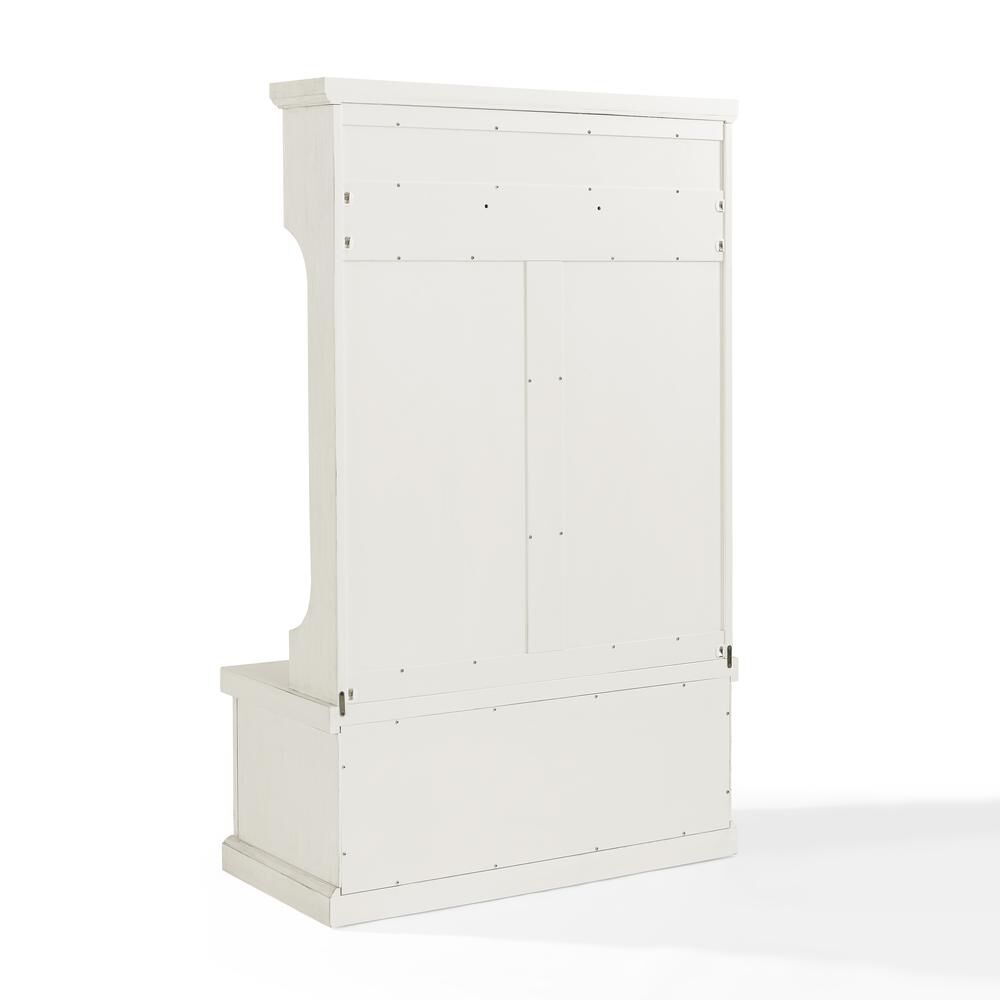 Crosley Furniture Seaside Hall Tree Distressed White - Thumbnail 5