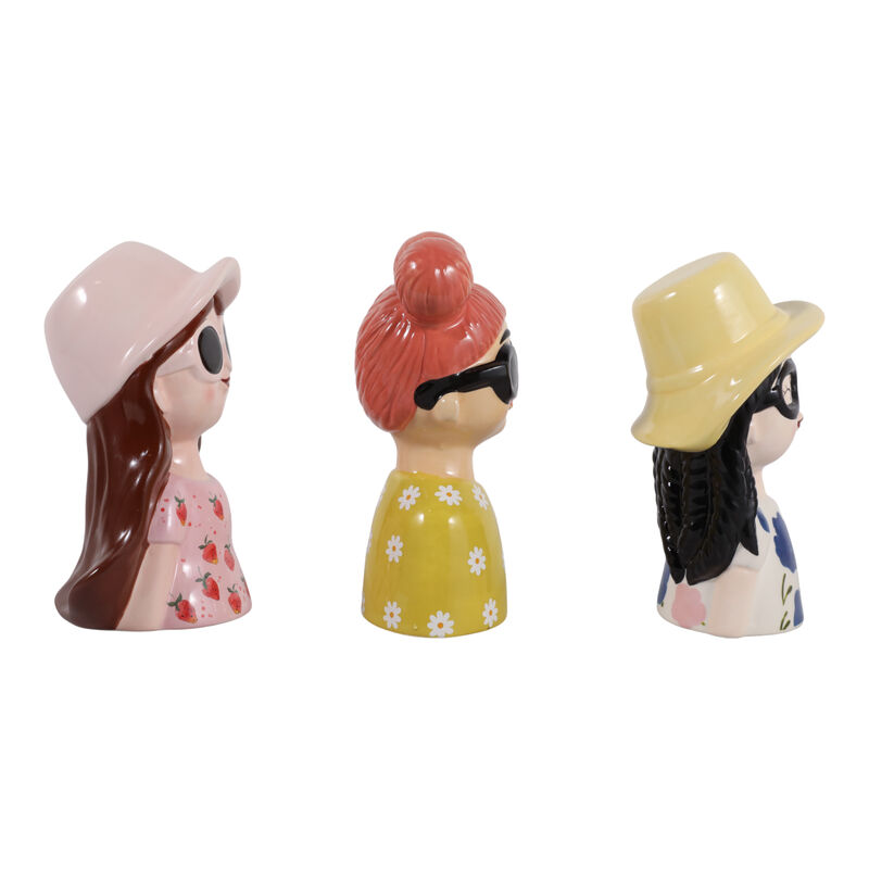 S/3 9" Colorful Girl Figures image number 2
