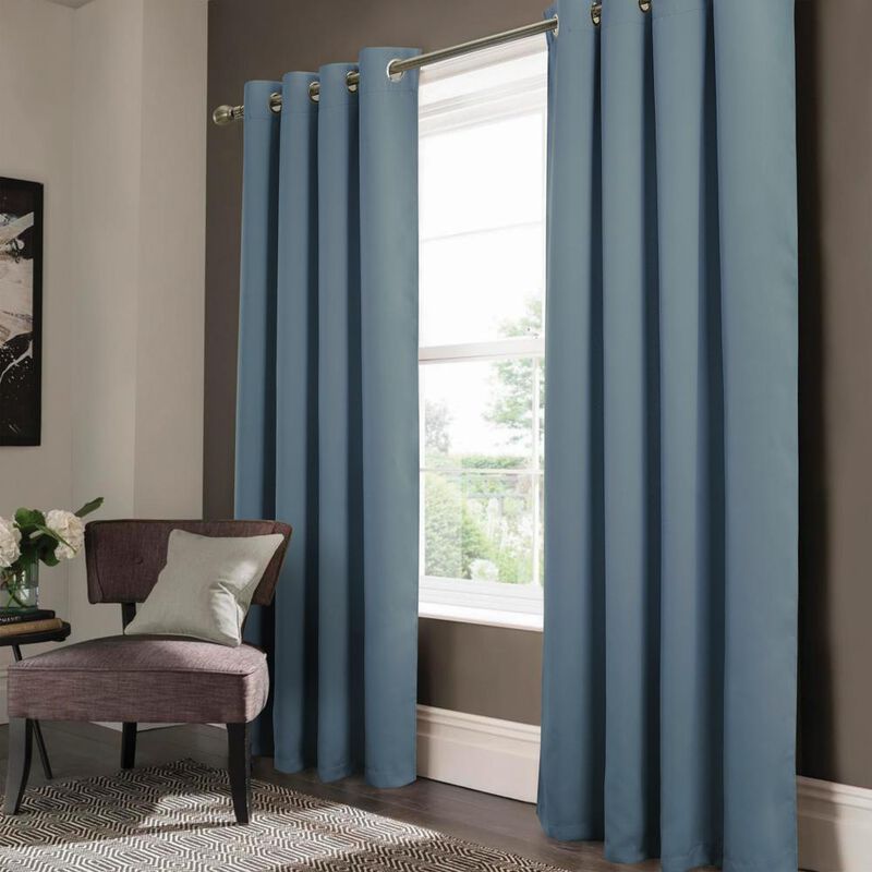 Olivia Gray Anchorage Blackout Grommet Single Curtan Panel - 54x90", Blue