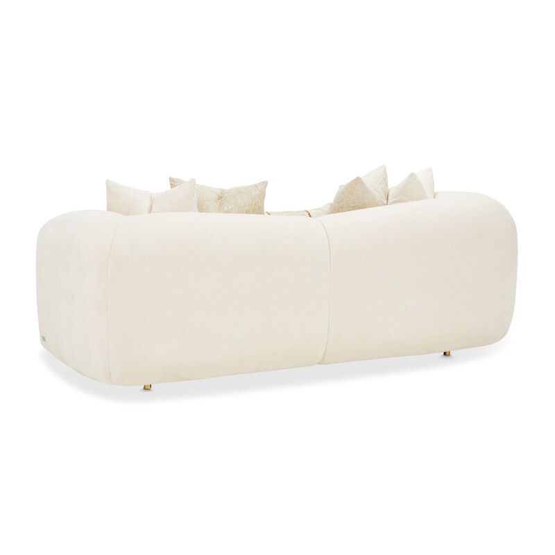 Michael Amini Sassani Loveseat - Crepe/Gold image number 6