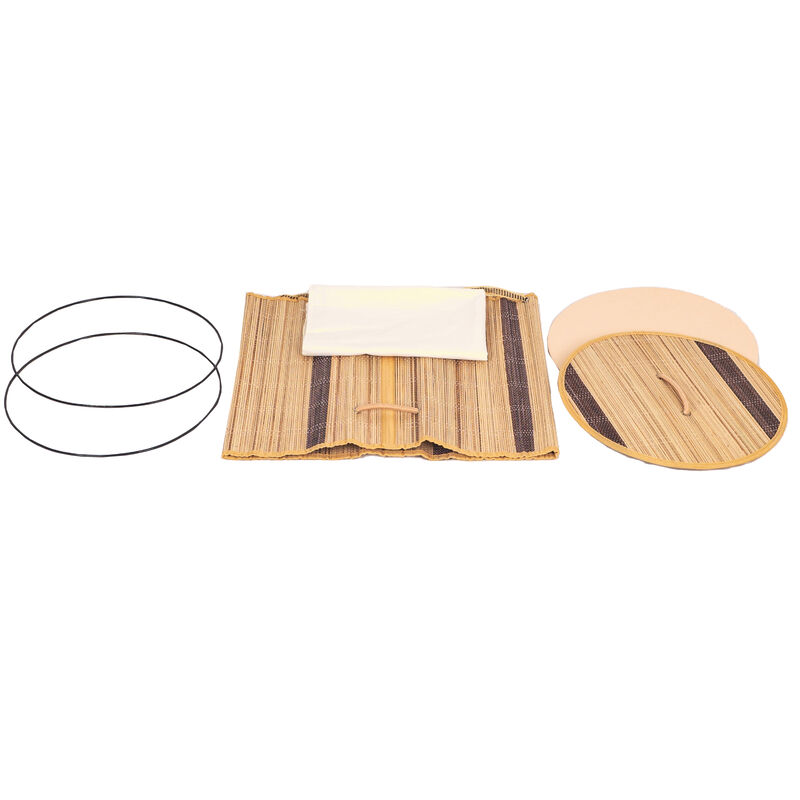 Round Coconut Stick Collapsible Waterproof Laundry Hamper with Lid and Handles for Organizer, Clothes, Toy Durable Folder Washing Bin for Easy Carrying