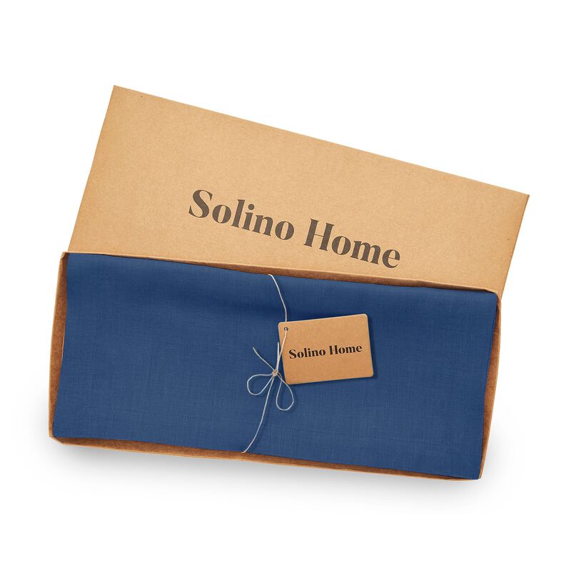 Solino Home Fete 100% Linen Table Runner &ndash; Handcrafted, Machine Washable, Perfect for Holiday and Everyday Dining