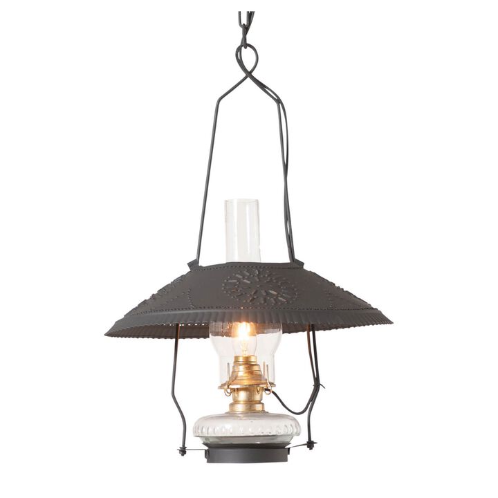 Irvins Country Tinware Store Lamp In Smokey Black