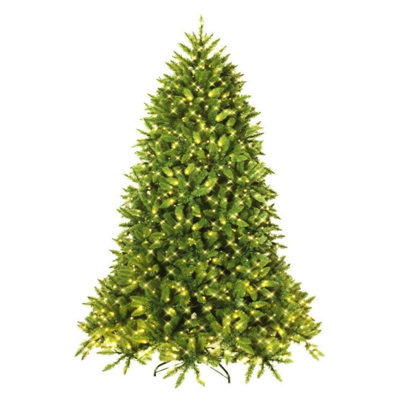 Artificial Fir Christmas Tree with Pre-Installed LED Lights, Lifelike Design image number 0