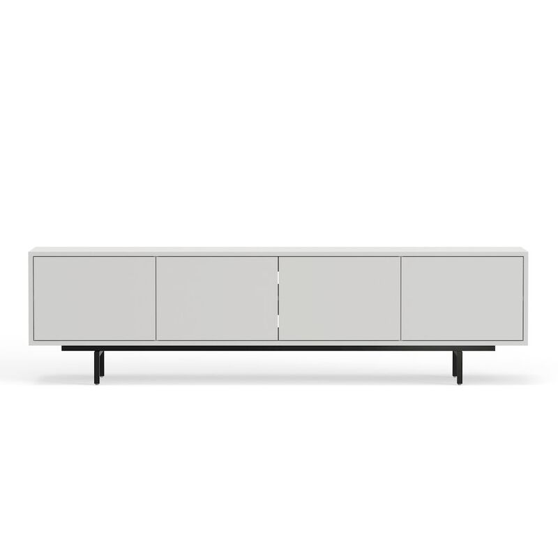 Comfort Pointe Graysen White Laminate 4 Door TV Console