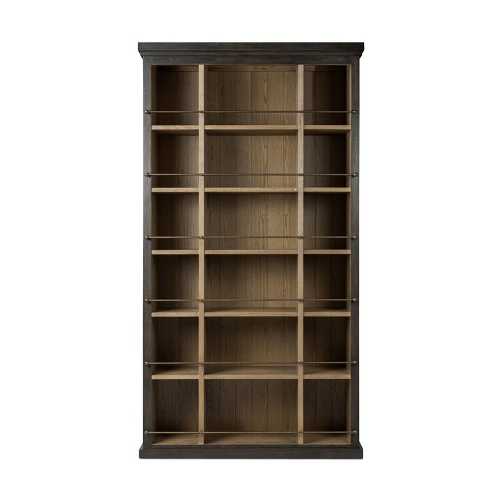 Alistair Smoked Black Bookcase