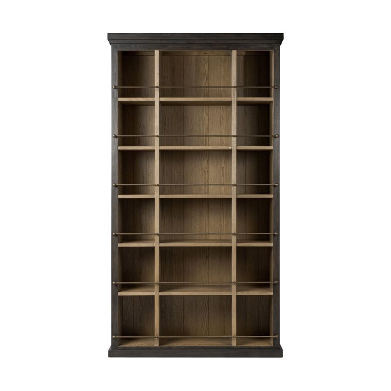 Alistair Smoked Black Bookcase