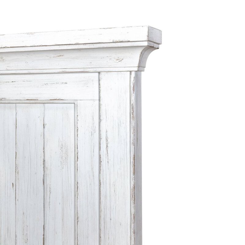 Liberty Furniture King Mansion Headboard for Bed Frame Cottage - Riverstone White & Tobacco image number 5