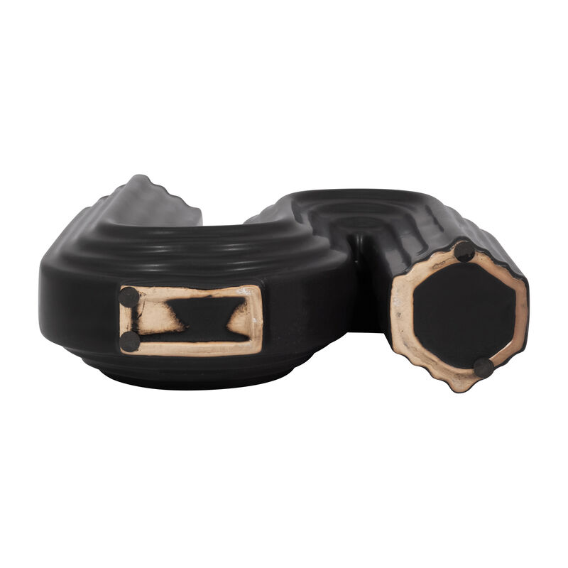 11" Loopy Vase, Black