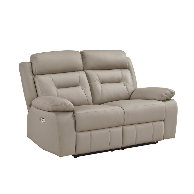 Conia Power Double Recliner Loveseat, Leather, USB image number 0