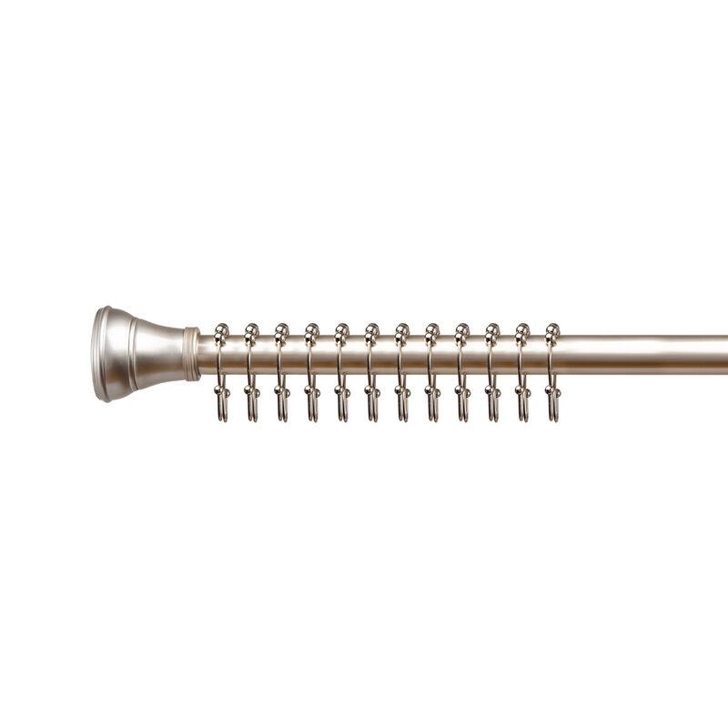 Rust-Proof Stainless Steel Double Shower Curtain Hooks with Smooth Rolling Balls, Set of 12 image number 2