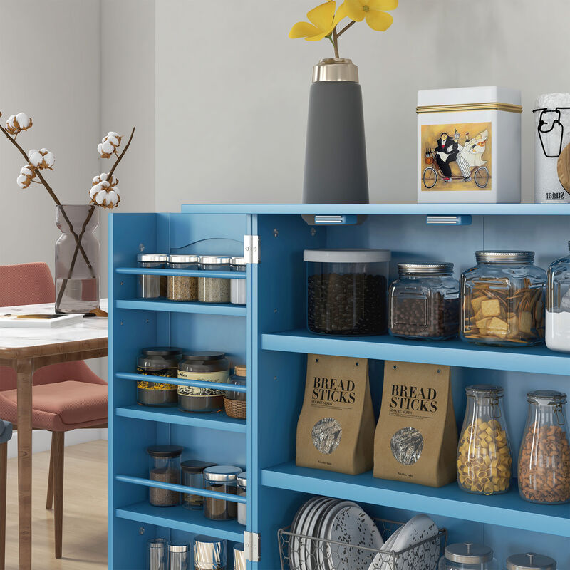 Hivvago Freestanding Kitchen Storage Cabinet with 5-Tier Shelving image number 7