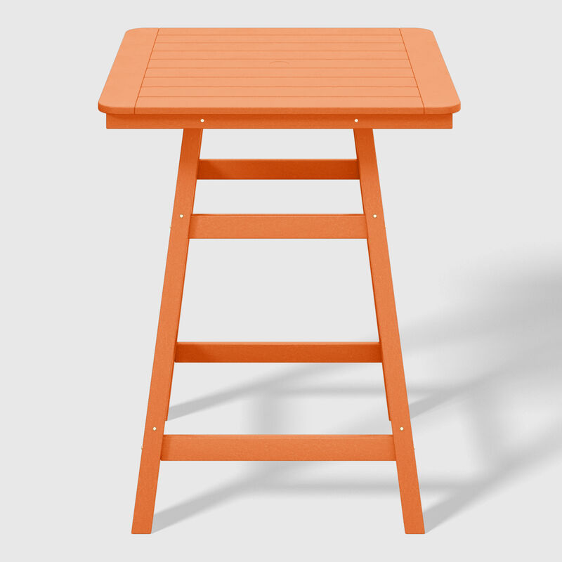 WestinTrends 5-Piece HDPE Outdoor Patio Dining Bar Bistro Table Set with Counter High Bar Stool