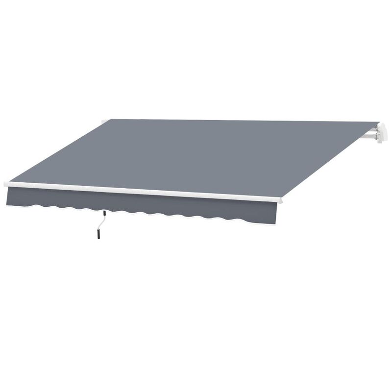 Hivvago Manual Retractable Patio Awning with UV Protection image number 0