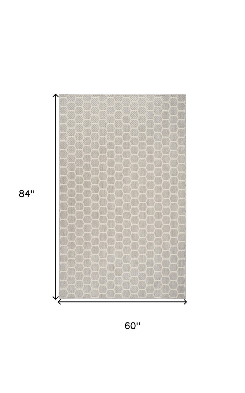 HomeRoots Geometric Indoor Outdoor Area Rug image number 4