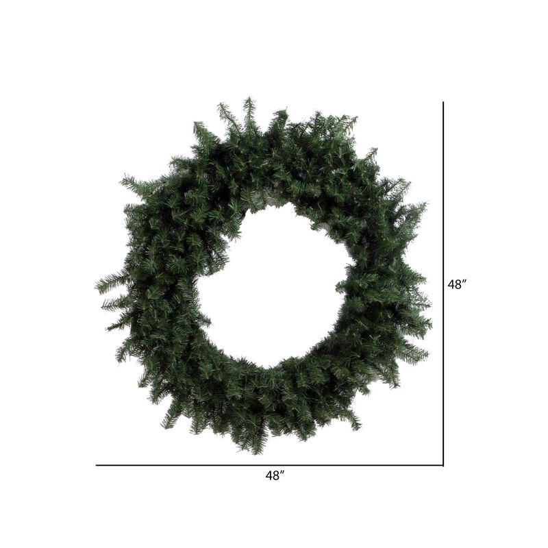 Vickerman 48" Canadian Pine Artificial Christmas Wreath, Unlit - Artificial Pine Christmas Wreath - Seasonal Indoor Home Decor - Featuring 480 PVC Tips image number 2