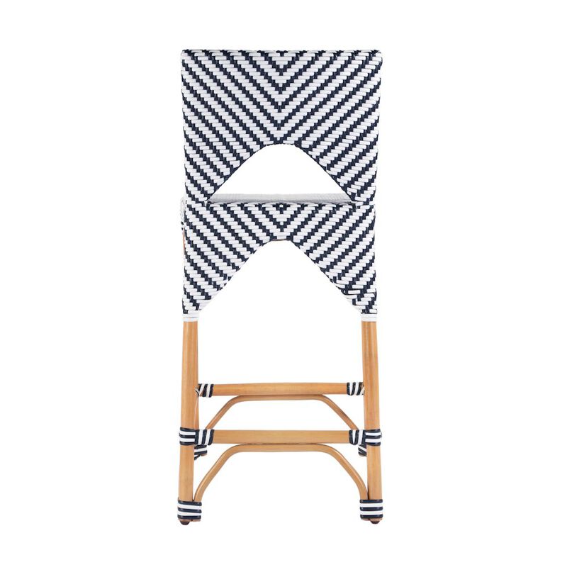 Butler Specialty Creanly 25.25 in. Seat Height Rattan Counter Stool with Back and Footrest