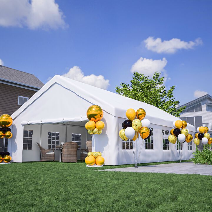 20x32 FT Party Tent with 3 Storage Bags & Removable Sidewalls, Outdoor Canopy Gazebo
