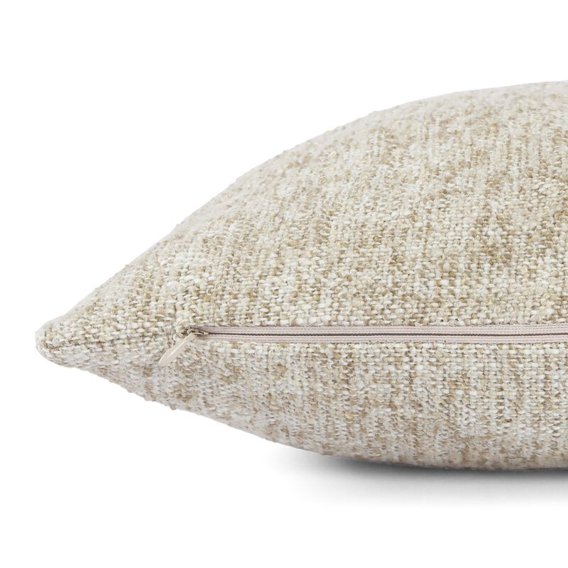 Poh Washed Beige Boucle 16" Square Accent Pillow image number 3