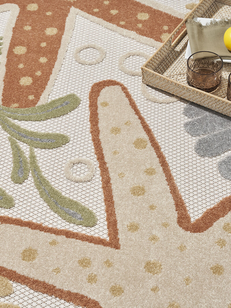 Aloha ALH24 Ivory/Multicolor 9' x 12' Rug