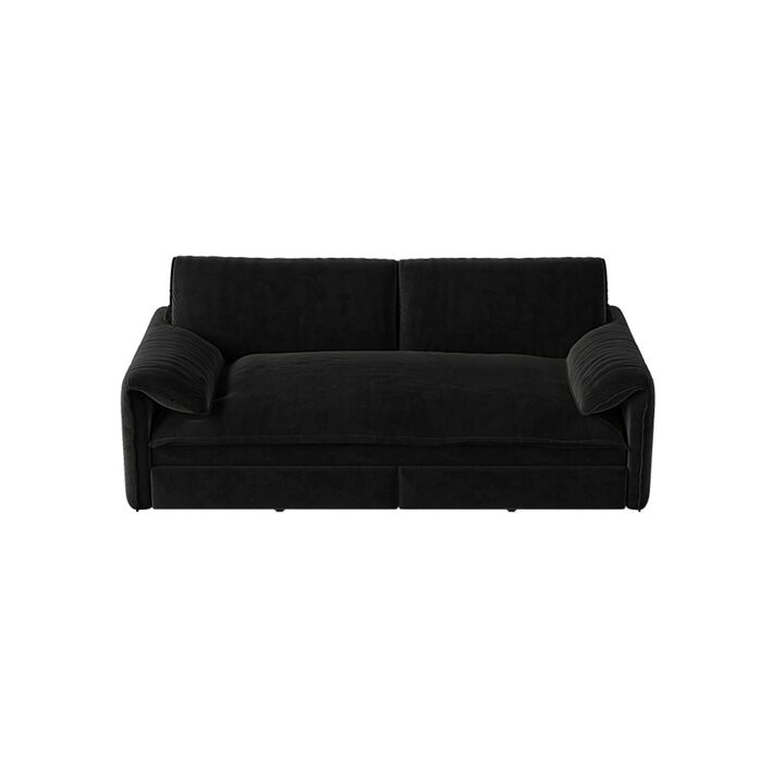 Lescet Velvet Pull‑Out Sleeper Sofa Bed