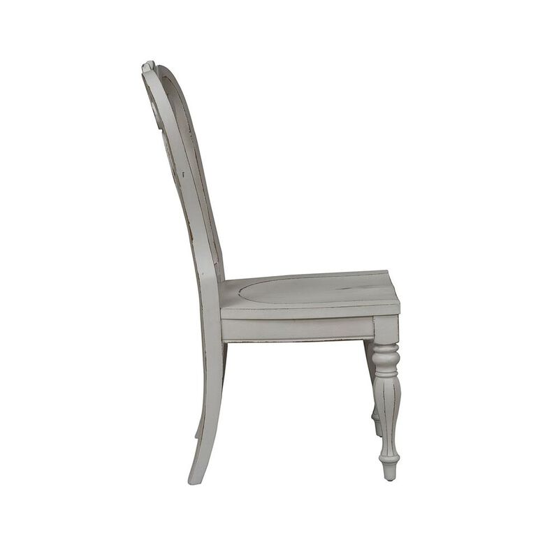 Liberty Furniture Magnolia Manor Splat Back Side Chair (RTA) in Antique White image number 2