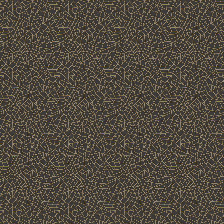 Metallic FX Crazed Geo Black Wallpaper W78192