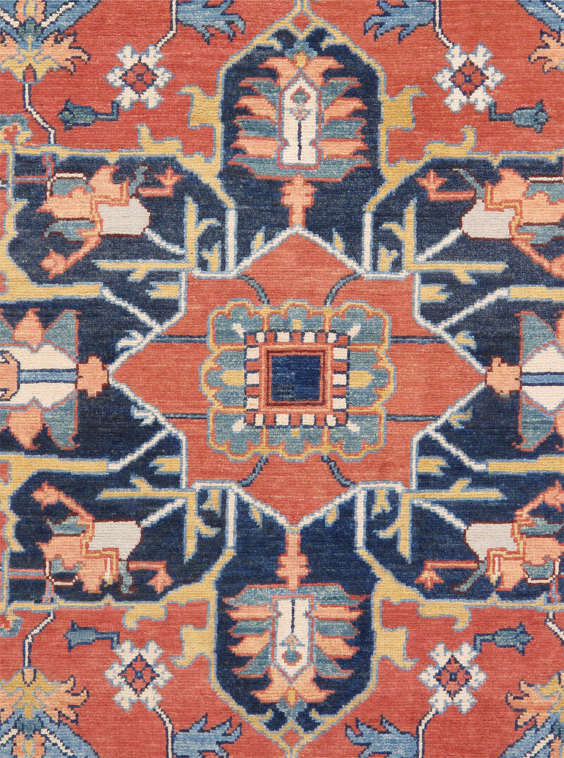 Pasargad Home Serapi Hand-Knotted Wool Rust Area Rug- 9' 0'' X 12' 2'' image number 1