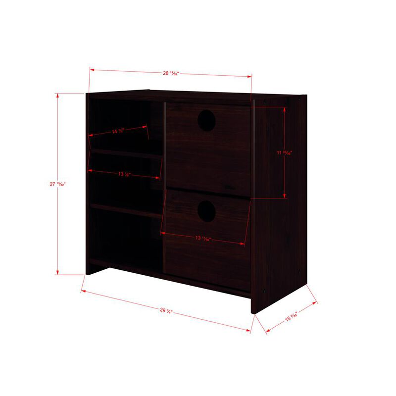 Donco Trading Circles 2 Drawer Chest/Shelves (Rta)