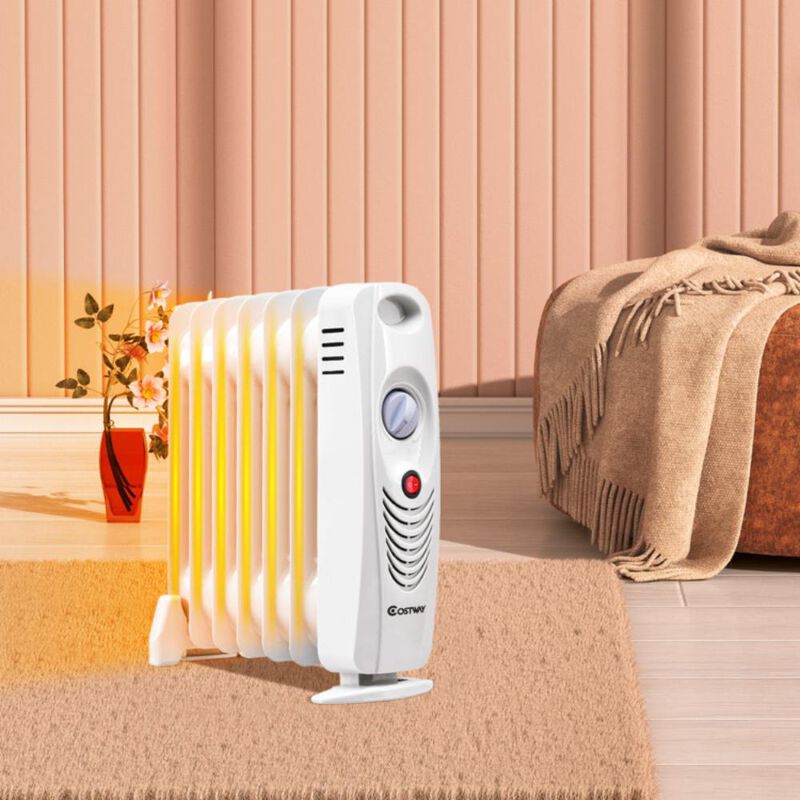 Costway 700 W Portable Mini Electric Oil-Filled Radiator Heater