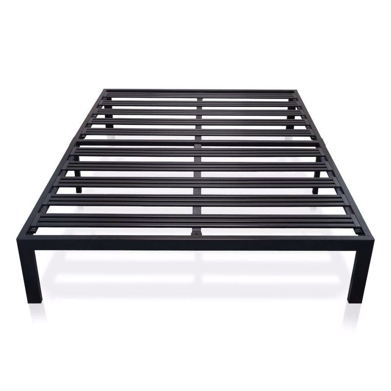 Hivvago Full size Metal Platform Bed Frame with 3.86 inch Wide Heavy Duty Steel Slats