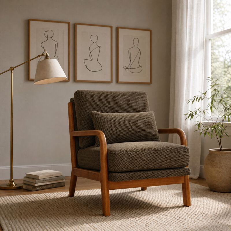 Zitrig Wooden Lounge Chair image number 1