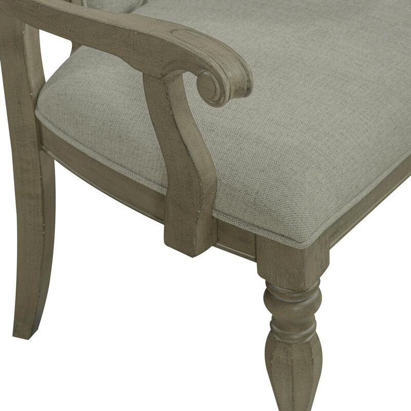 Liberty Furniture Magnolia Manor Splat Back Arm Chair (RTA) - Set of 2 in Weathered Bisque image number 8