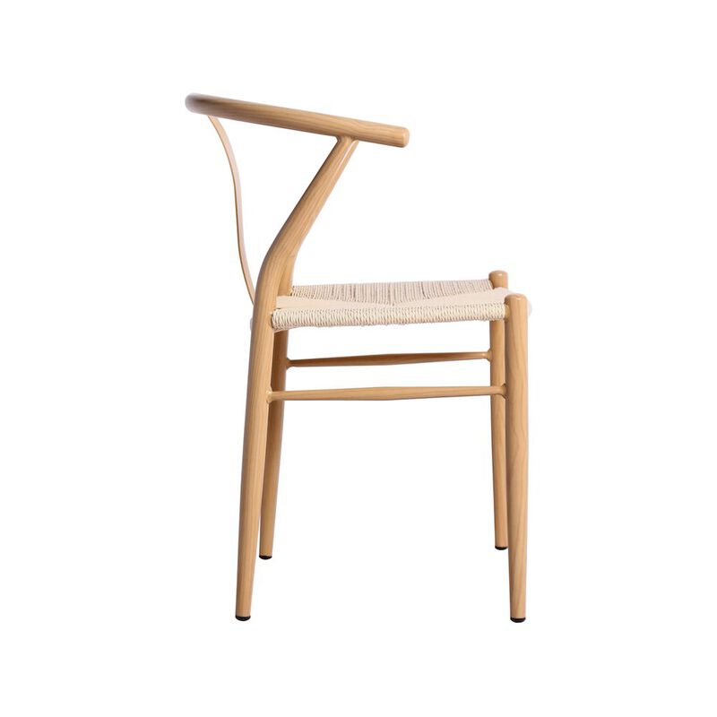 Meridian Furniture Beck Beige Hand Woven Rope Dining Chair, Set of 2