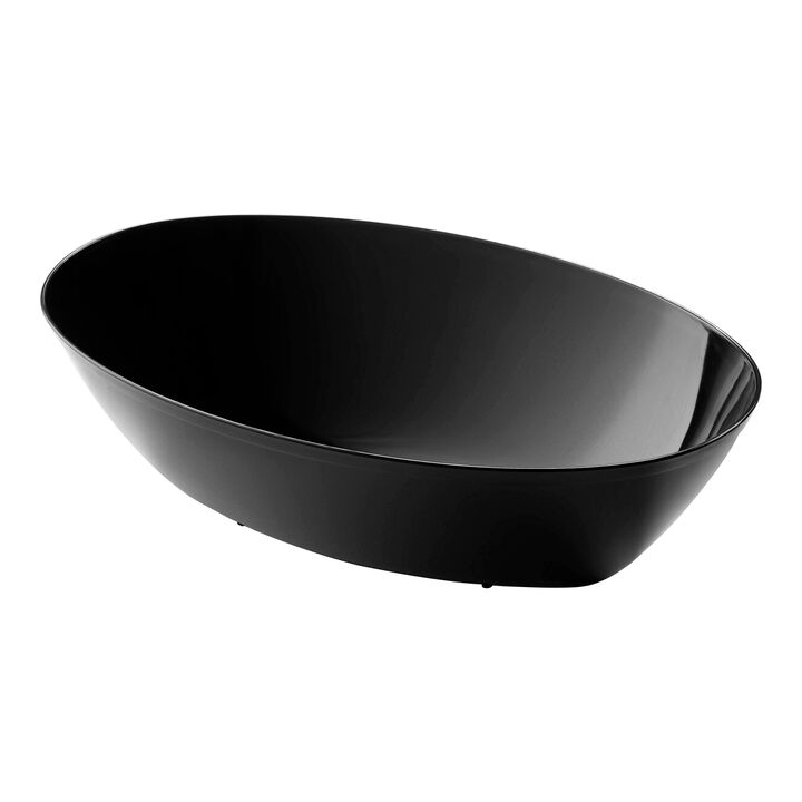 2 qt. Black Oval Plastic Serving Bowls (24 Bowls)