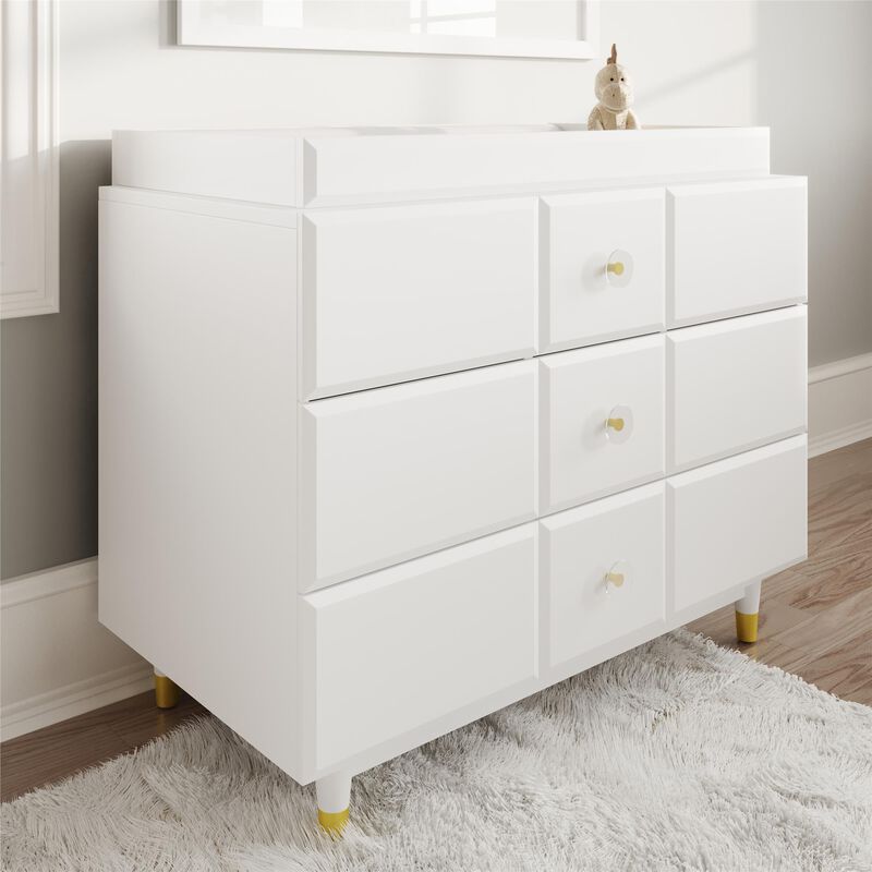 Aviary 3-Drawer Dresser with Gold Hardware