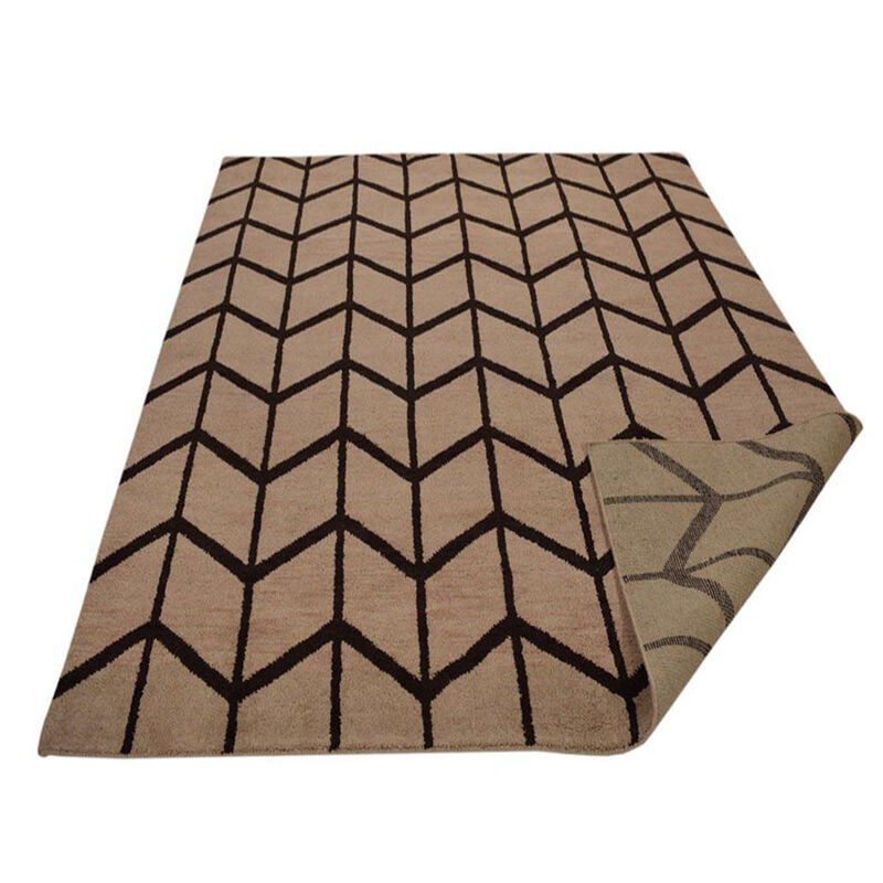 HAND KNOTTED WOOL Geometric AREA RUGS  - Rectangle Shape, Geometric Modern, Medium Pile Handmade Area Rugs for Living Room, Bed Room (N01052) image number 3