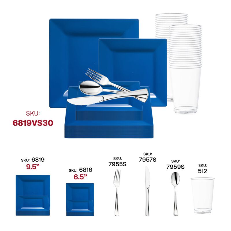 Square Plastic Wedding Value Set (30 Sets) image number 5