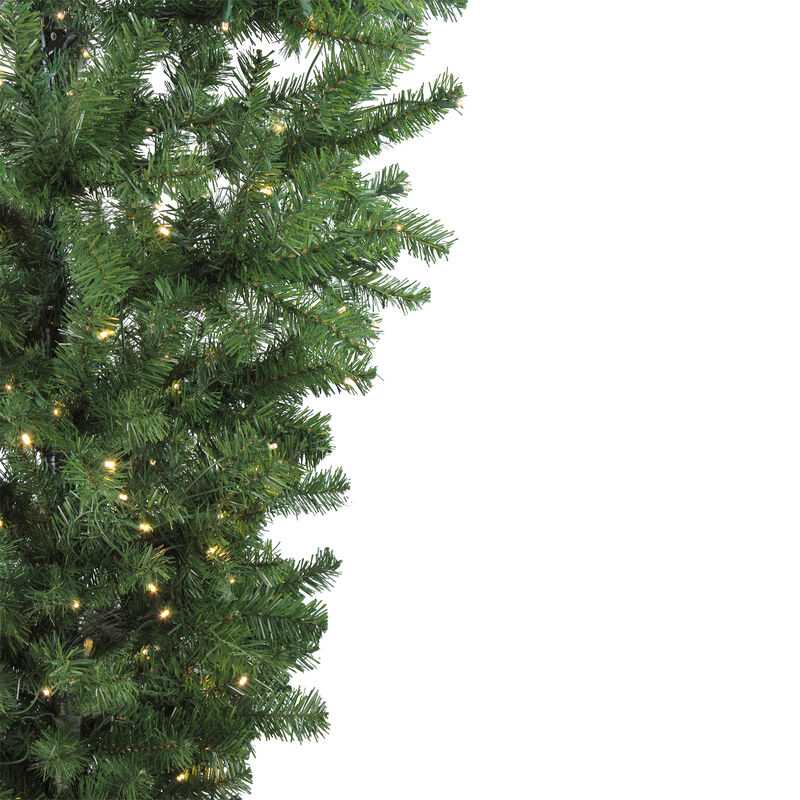 7.5' Pre-Lit Green Spruce Artificial Upside Down Christmas Tree - Warm White LED Lights