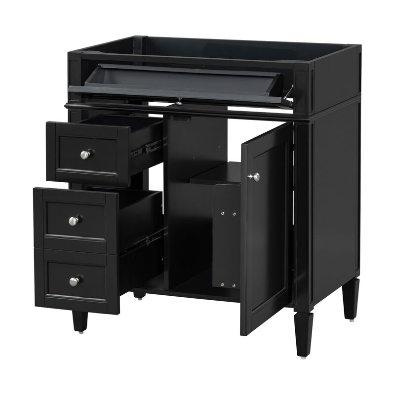 30" Freestanding Bathroom Vanity Without Top Sink image number 3