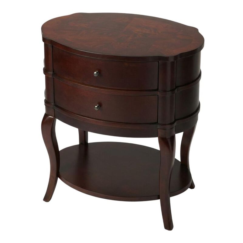 Butler Specialty Jarvis Oval 2-Drawer Side Table image number 0