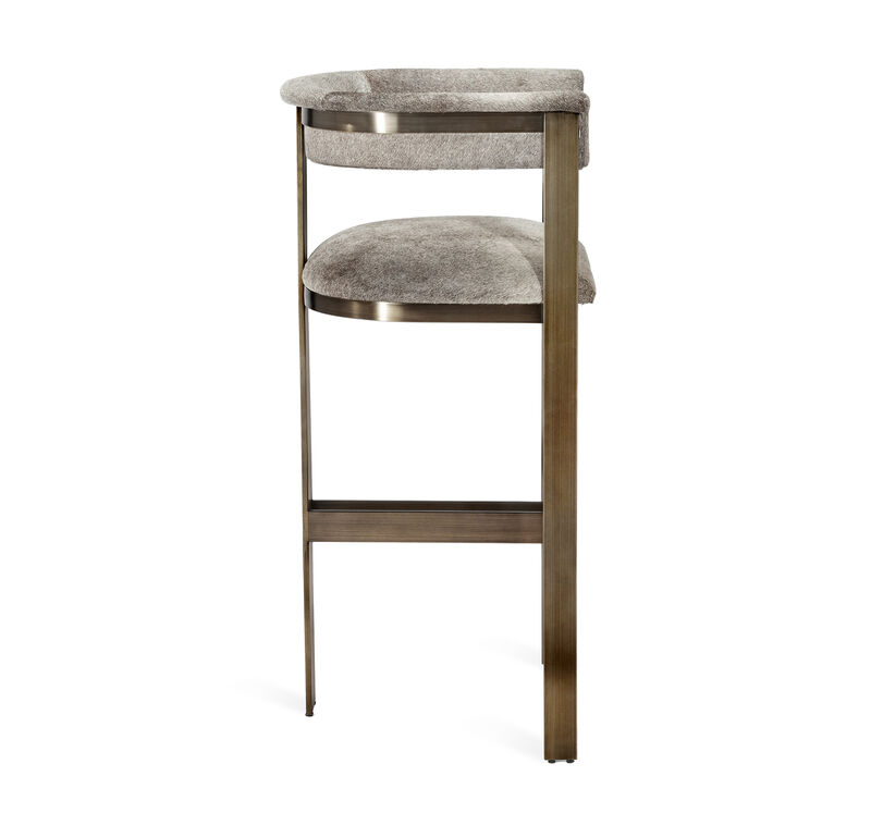 Darcy Hide Bar Stool - Bronze